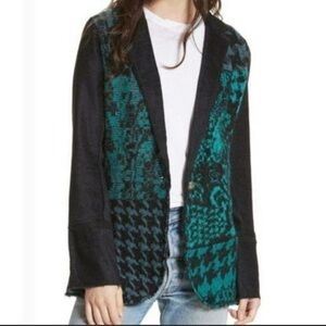 Free People Better Together Oversized Metallic Blazer Cardigan, Size X S…